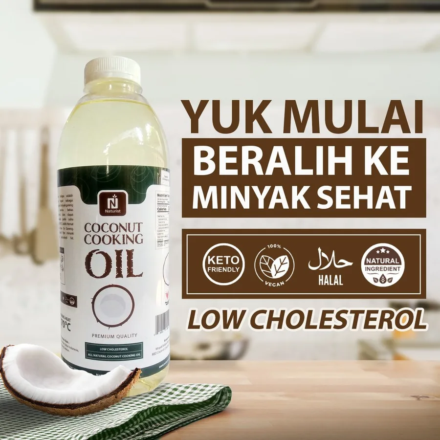 NATURIST Coconut Cooking Oil 5L Minyak Goreng Kelapa Alami untuk Memasak