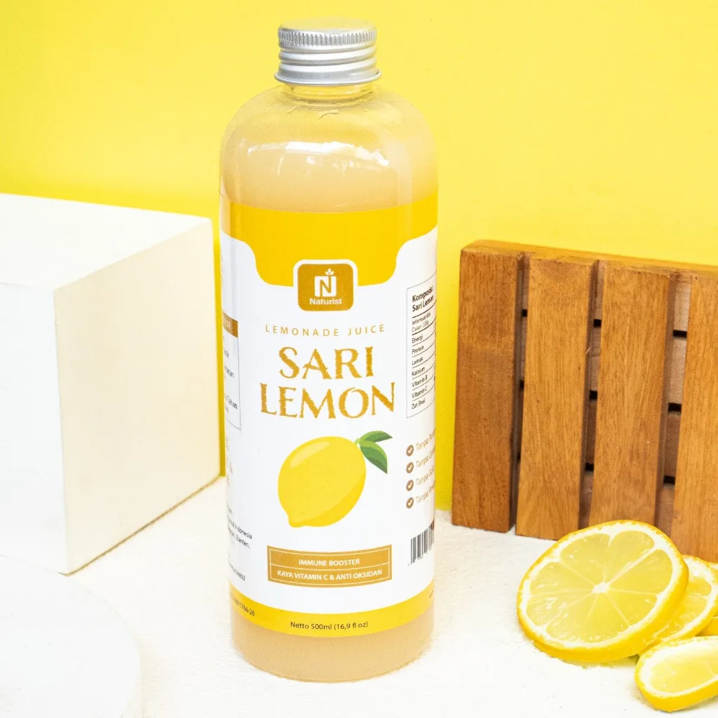 NATURIST Paket Immune Booster Sari Lemon Madu Hutan Asli Cuka Apel 500ml Detox & Daya Tahan Tubuh