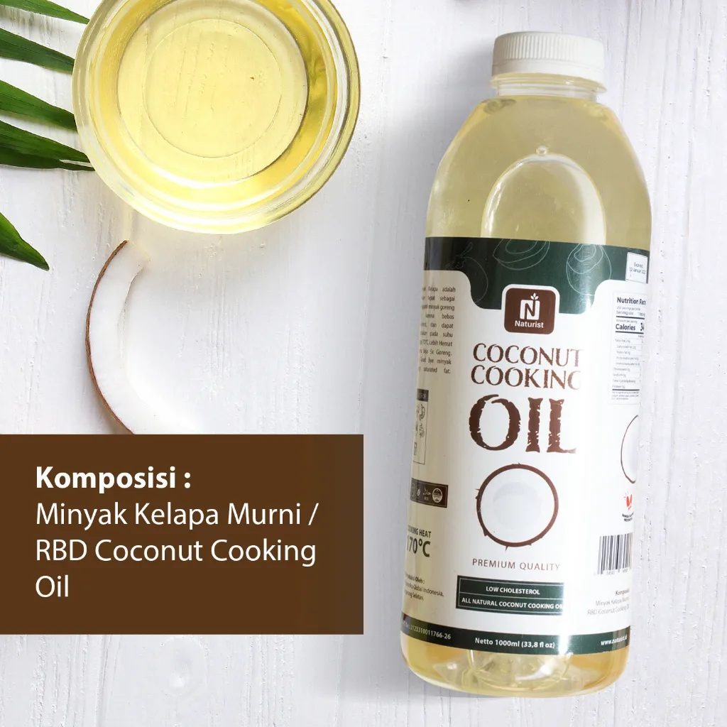 NATURIST Minyak Kelapa Goreng 1 Liter Coconut Cooking Oil Minyak Sehat Alami untuk Memasak