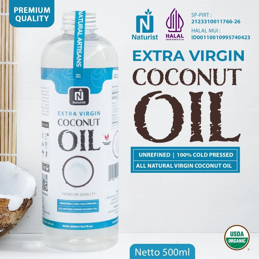 Naturist EVCO Virgint Coconut Oil Extra VCO 500ml Minyak Kelapa Murni