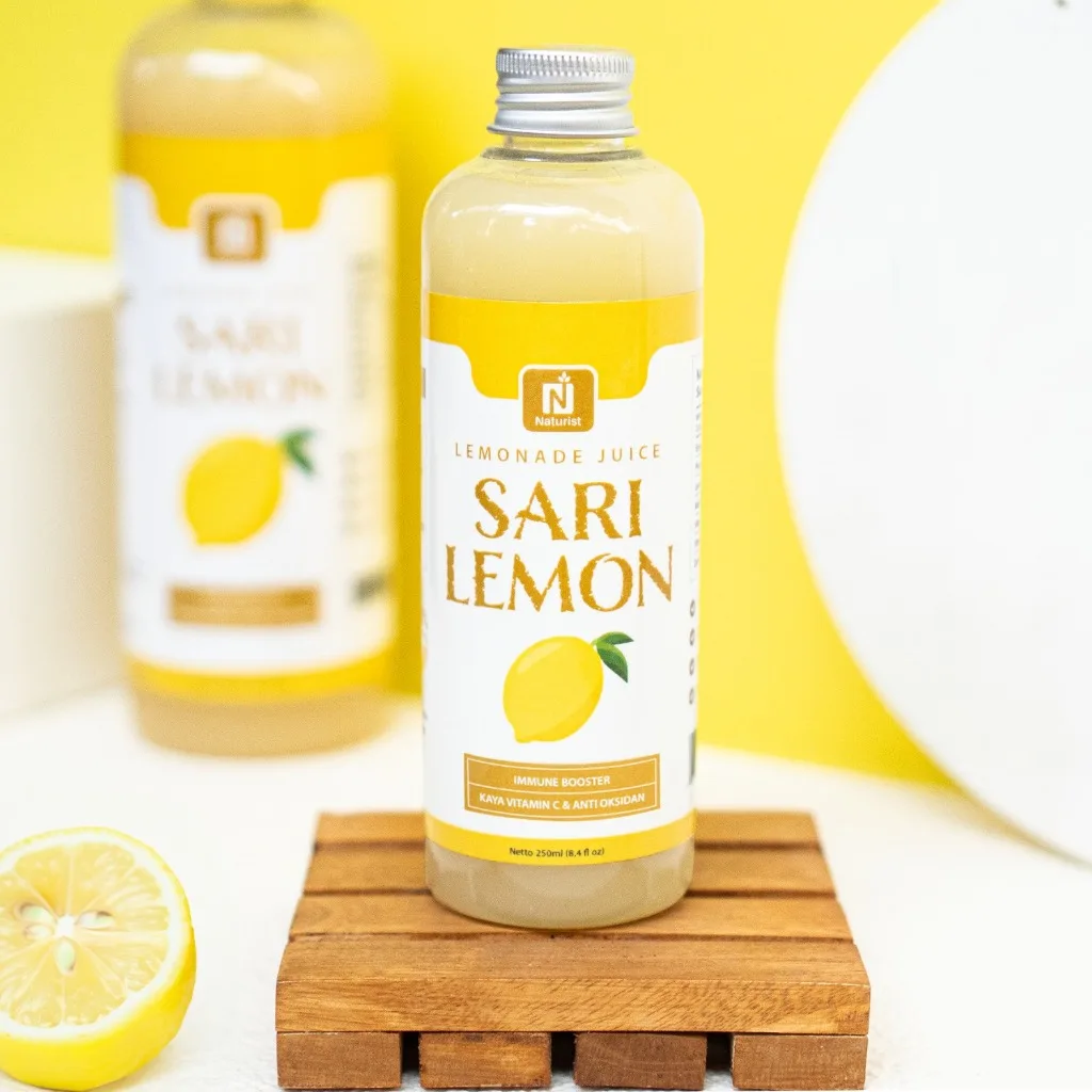 NATURIST Sari Lemon Murni 100% 500ml Lemon Juice Tanpa Gula Perasan Lemon Murni