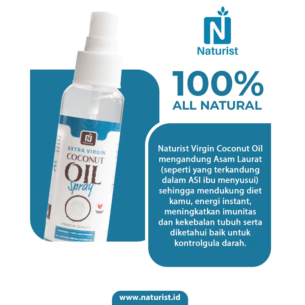 NATURIST Minyak Kelapa Murni VCO Spray 100ml Extra Virgin Coconut Oil