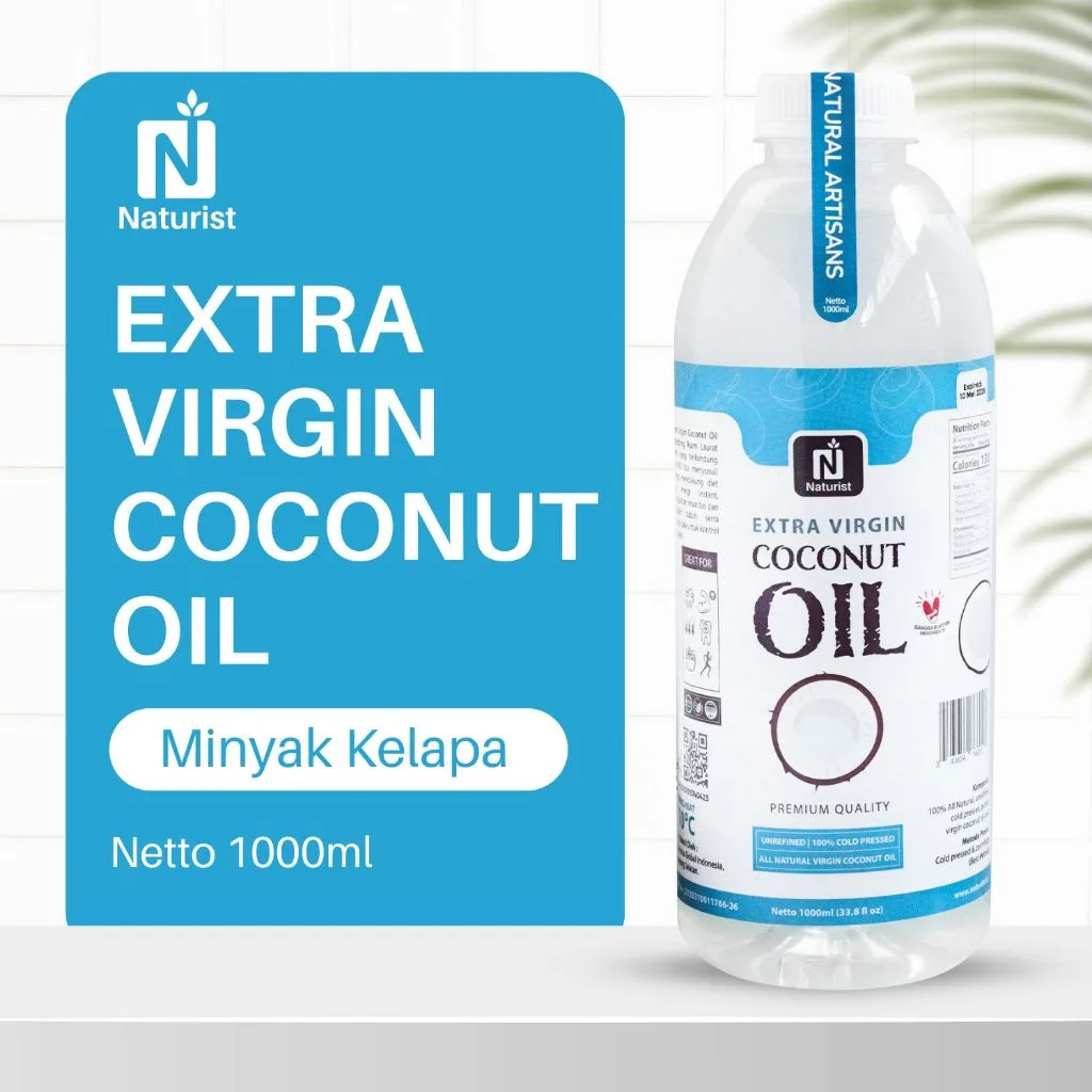 NATURIST Extra VCO Virgin Coconut Oil 1000ML Minyak Kelapa Murni 1 Liter