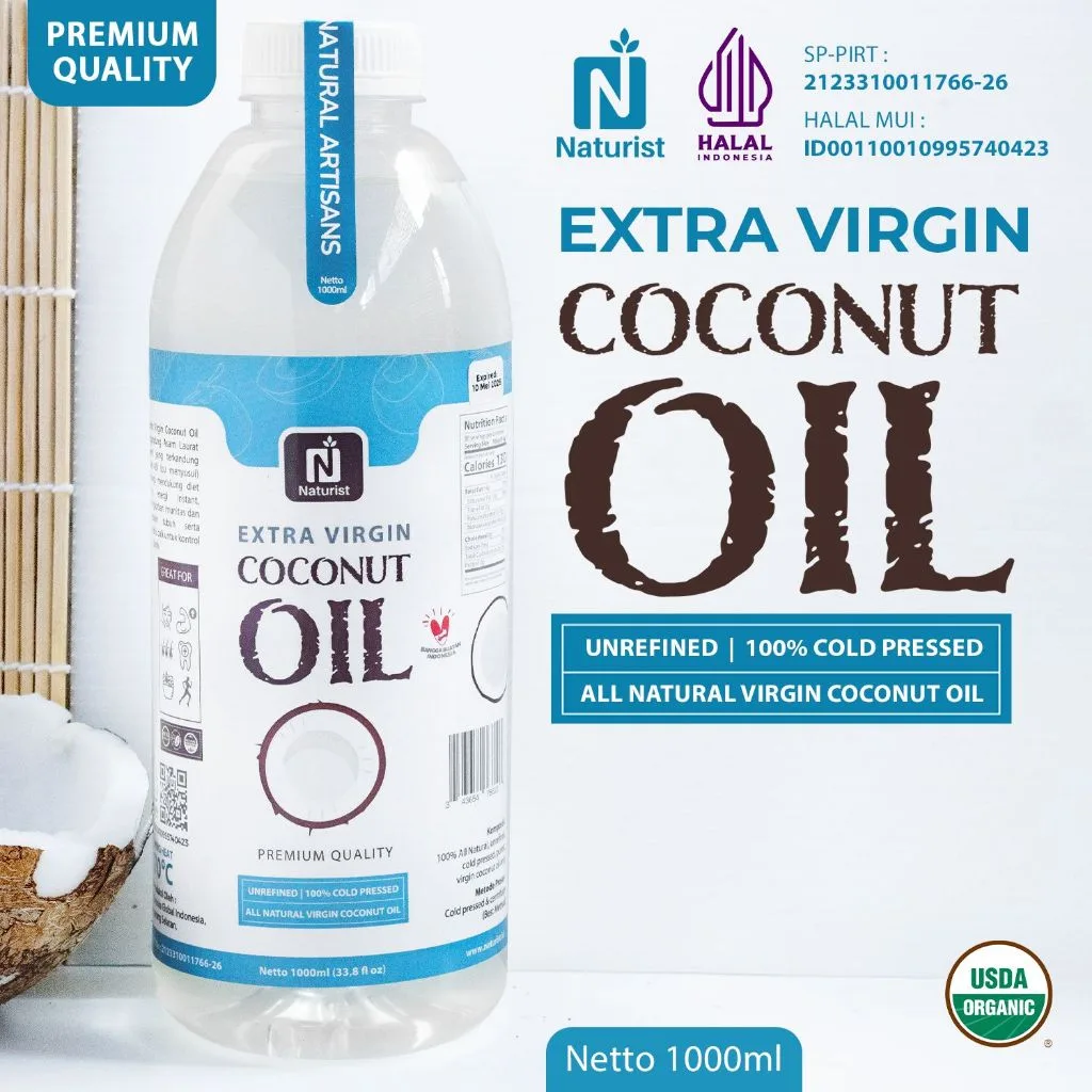 NATURIST Extra VCO Virgin Coconut Oil 1000ML Minyak Kelapa Murni 1 Liter