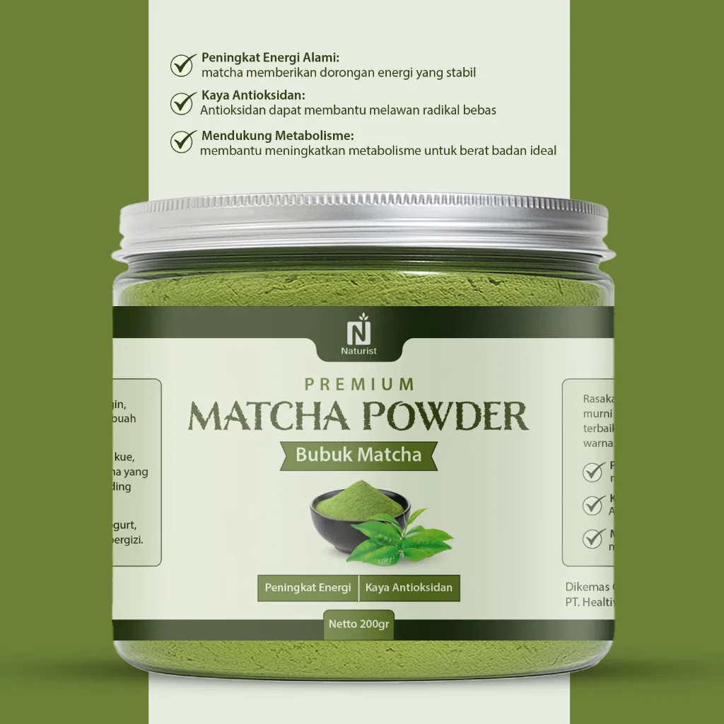 NATURIST Matcha Powder Premium Bubuk Matcha Organik Original Premium Grade