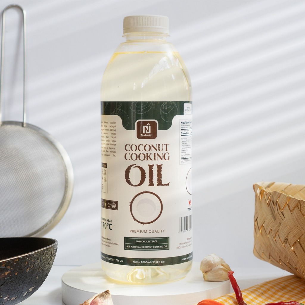 NATURIST Paket Masak Hemat Minyak Goreng Kelapa 1 Liter 2 Pcs Coconut Cooking Oil Non Kolestrol