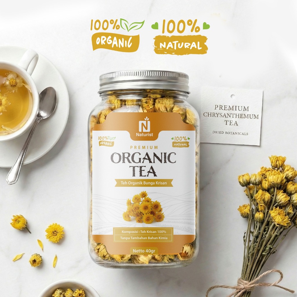 NATURIST Naturist Teh Bunga Krisan Organik 40gr Chrysanthemum Tea Premium Herbal 100%