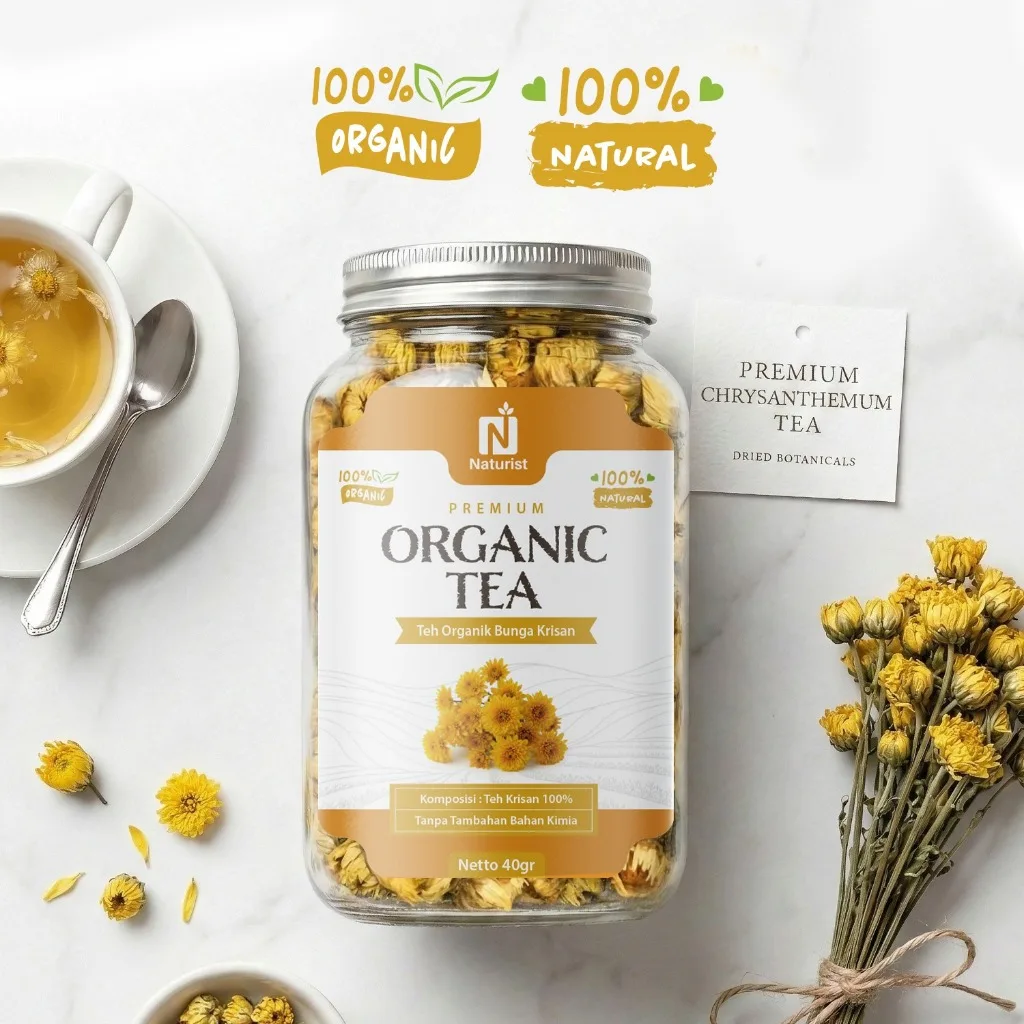 NATURIST Naturist Teh Bunga Krisan Organik 40gr Chrysanthemum Tea Premium Herbal 100%
