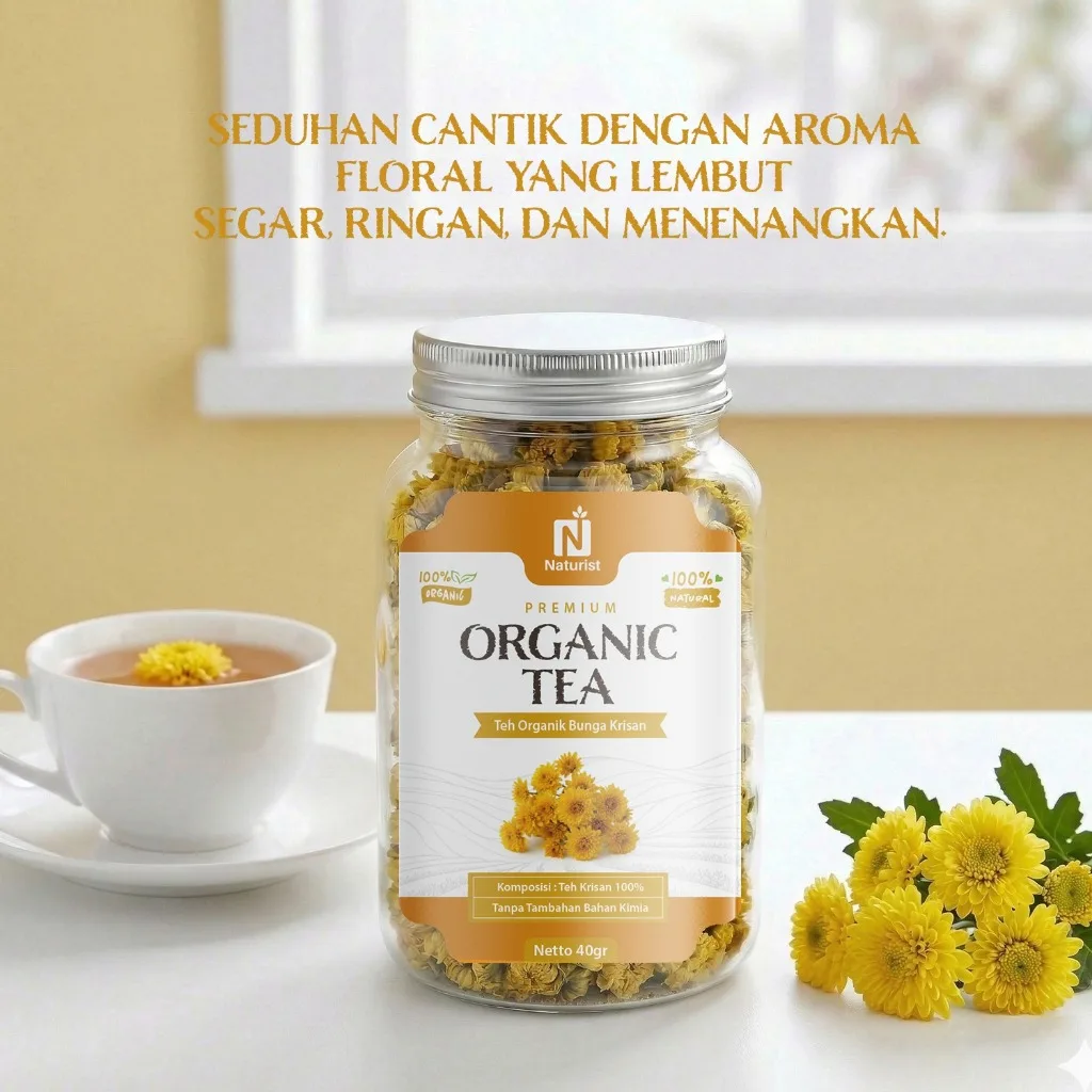 NATURIST Naturist Teh Bunga Krisan Organik 40gr Chrysanthemum Tea Premium Herbal 100%