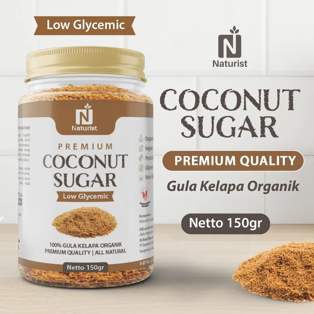 NATURIST Coconut Sugar Bubuk 150gr Gula Kelapa Alami Pemanis Alami Sehat