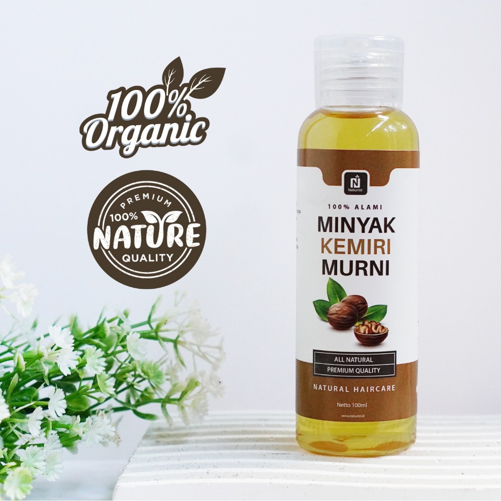 NATURIST Minyak Kemiri Murni 100ml Minyak Rambut Kemiri Penumbuh Rambut Alami Anti Rontok