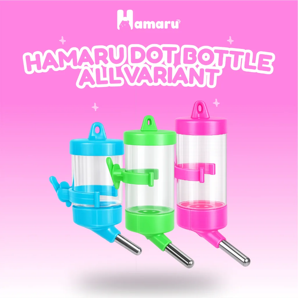 Hamaru Dispenser Jumbo Tempat Makan dan Minum Hamster Kapasitas Besar Transparan Praktis