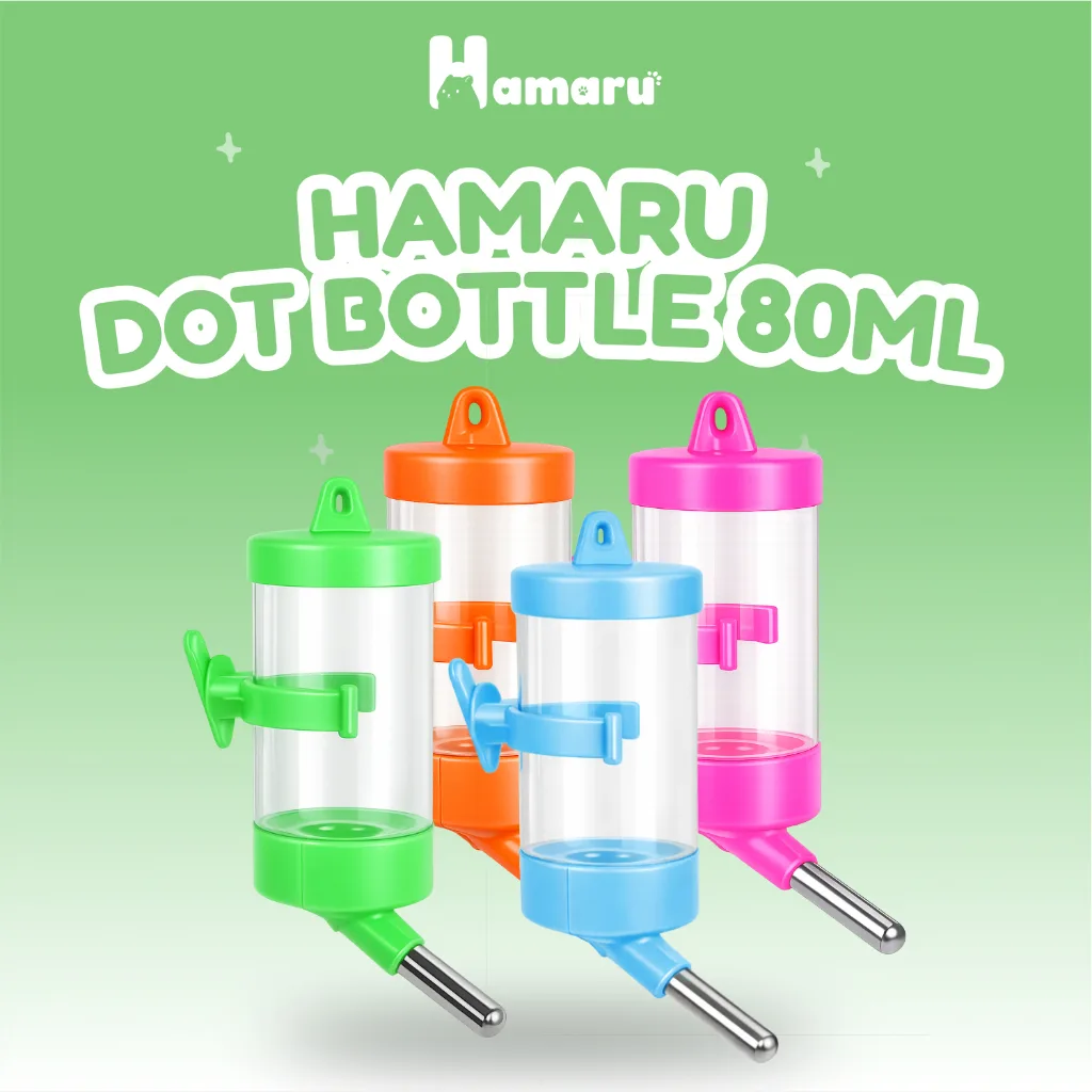 Hamaru Dot Bottle Botol Minum Hamster Anti Tumpah Nozzle Stainless Steel - 80ML