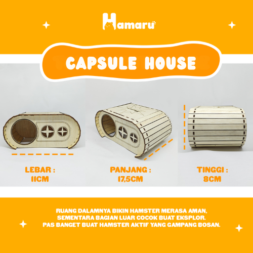 HAMARU Rumah Kayu Hamster DIY Rakitan Murah – Capsule House