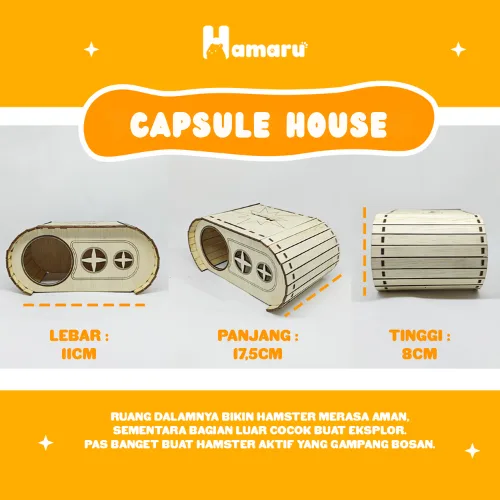 HAMARU Rumah Kayu Hamster DIY Rakitan Murah – Capsule House
