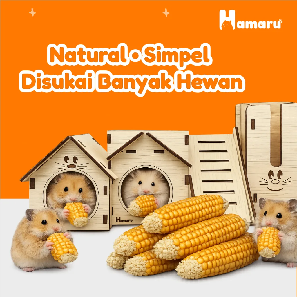 Hamaru Jagung Mini Corn Pakan Kering Hamster Cemilan Sehat Kaya Nutrisi
