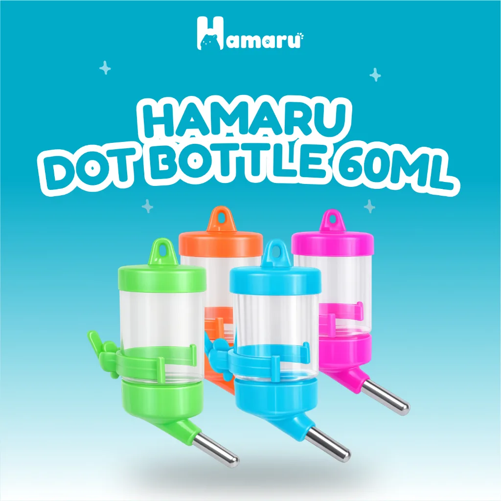Hamaru Dot Bottle Botol Minum Hamster Anti Tumpah Nozzle Stainless Steel - 60ML