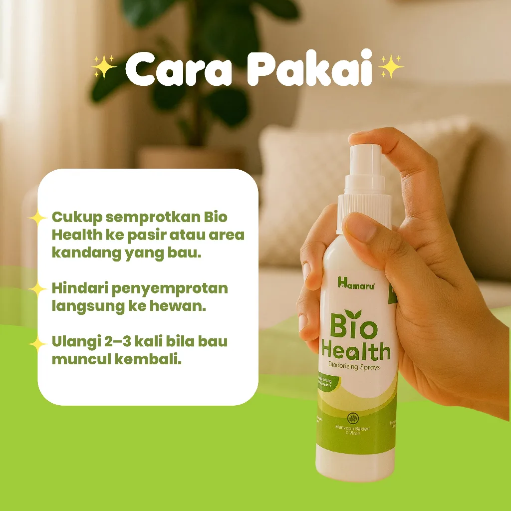 HAMARU Bio Health Spray Disinfectant Pembersih Kandang Hewan Organik Hamster Sugar Glider - 100ml
