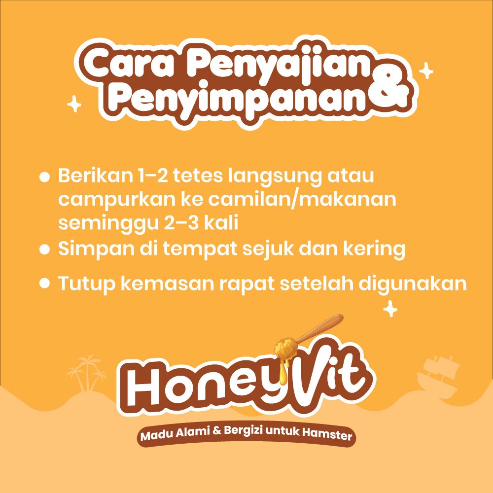 HAMARU HoneyVit Madu Murni Suplemen Hamster dan Hewan Lainnya - 30ML
