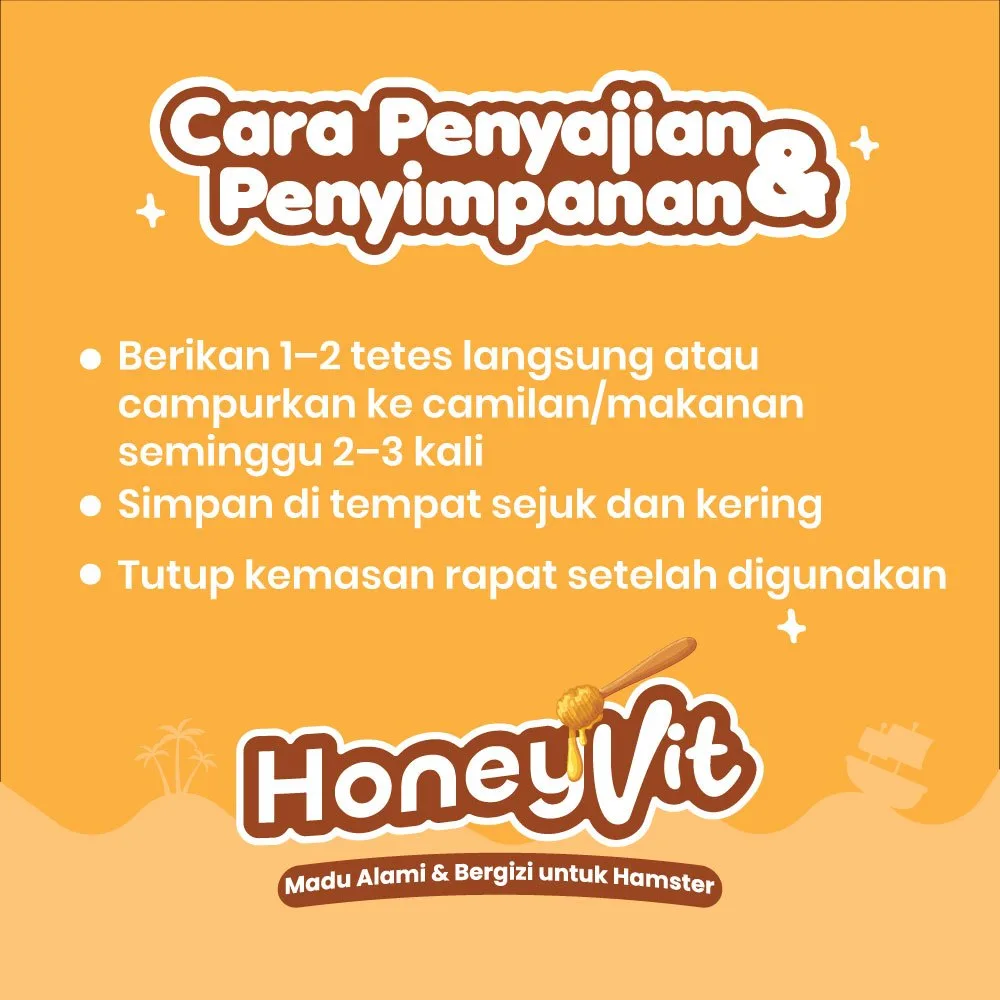 HAMARU HoneyVit Madu Murni Suplemen Hamster dan Hewan Lainnya - 30ML