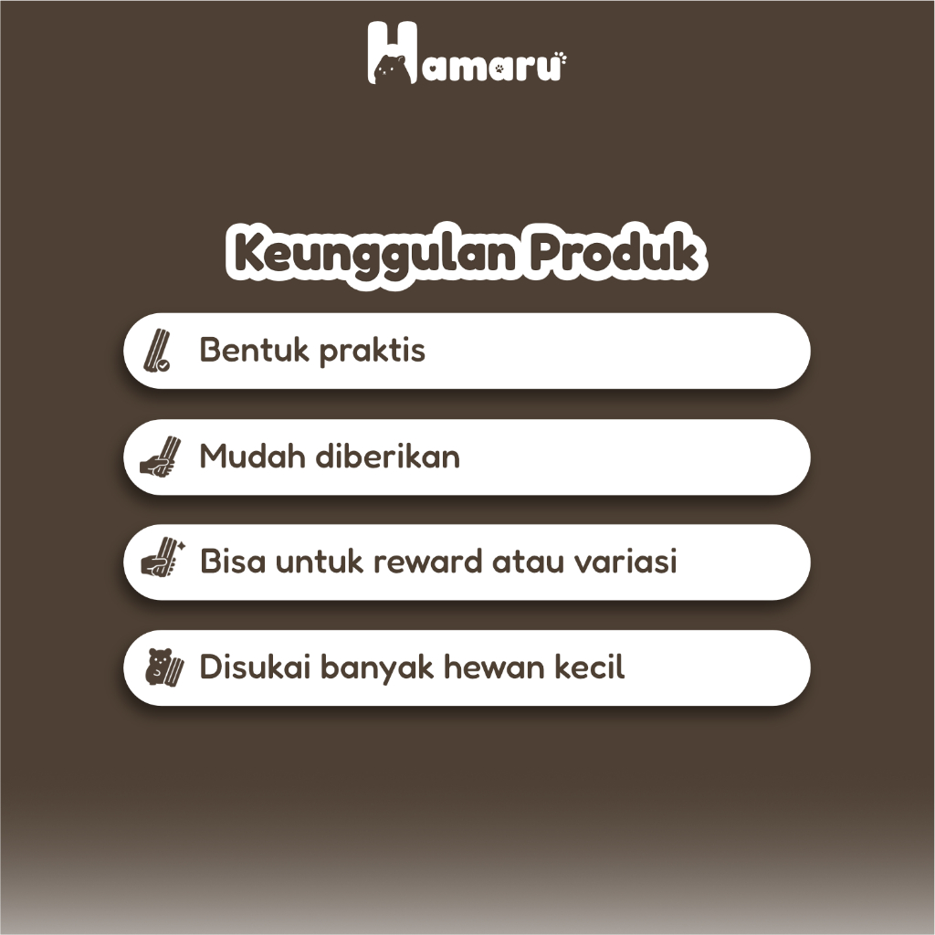 Hamaru Milk Stick Snack Camilan Hamster Treat Reward Hamter Cincila Marmut Sugar Glider Small Pets