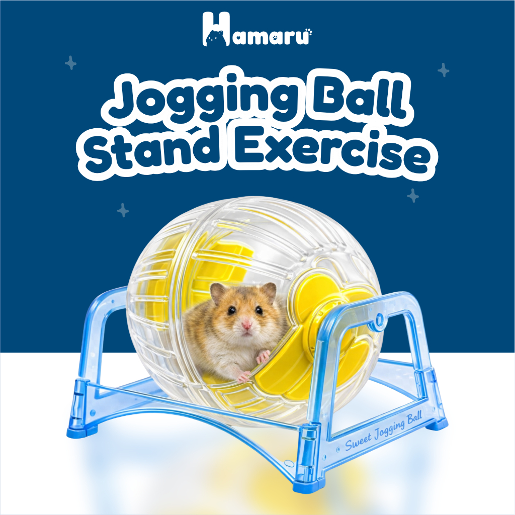 Hamaru Jogging Ball Stand Exercise Bola Lari Hamster Mainan Olahraga Hamster Hewan Kecil