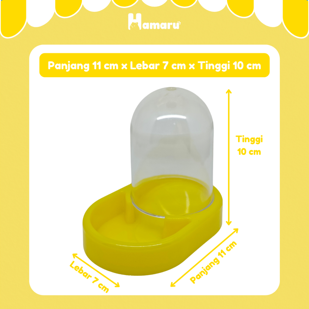 HAMARU Tempat Makan Hamster Capsule Feeder Otomatis Wadah Pakan Hewan Kecil