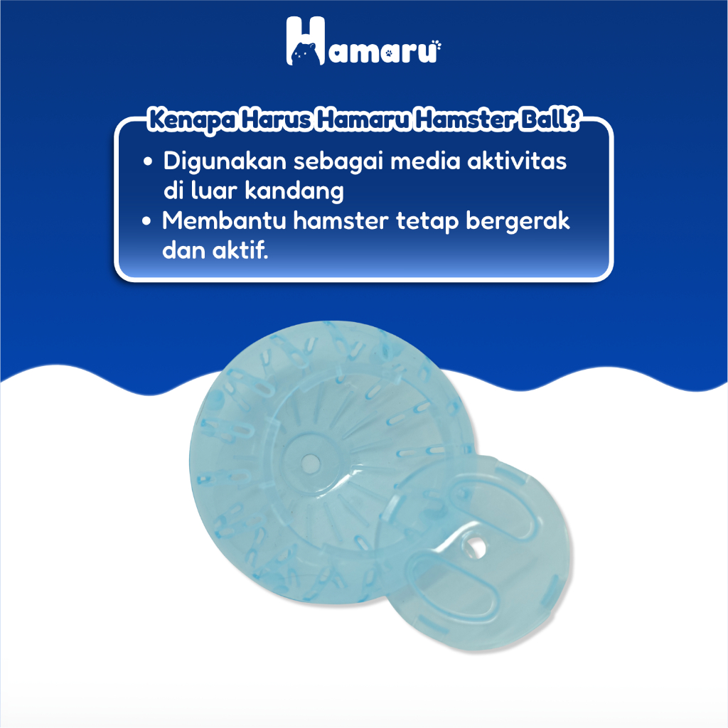 Hamaru Hamster Ball Jogging Bola Lari Mainan Accesories Hamster Marmut Landak Mini Hewan Kecil