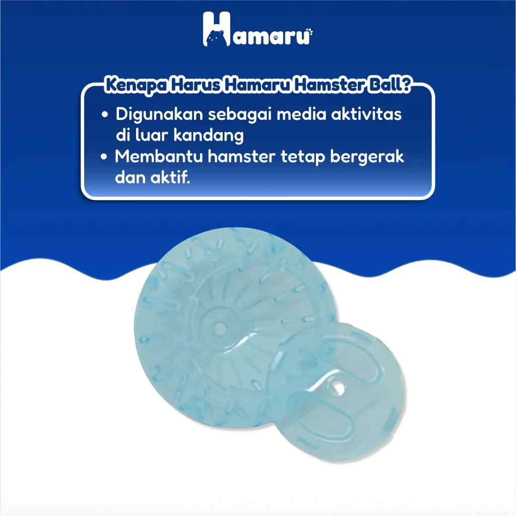 Hamaru Hamster Ball Jogging Bola Lari Mainan Accesories Hamster Marmut Landak Mini Hewan Kecil
