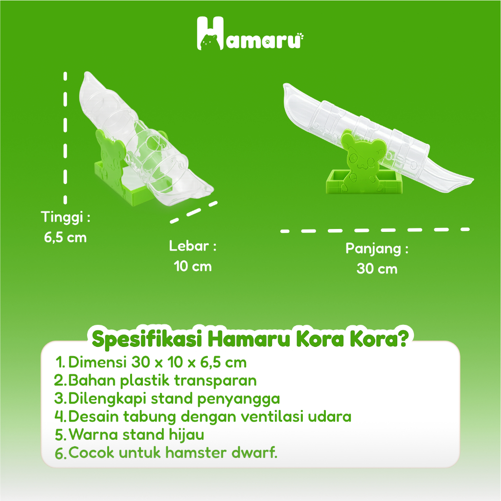 Hamaru Kora Kora Tunnel Hamster Mainan Terowongan Hamster Transparan Dengan Stand