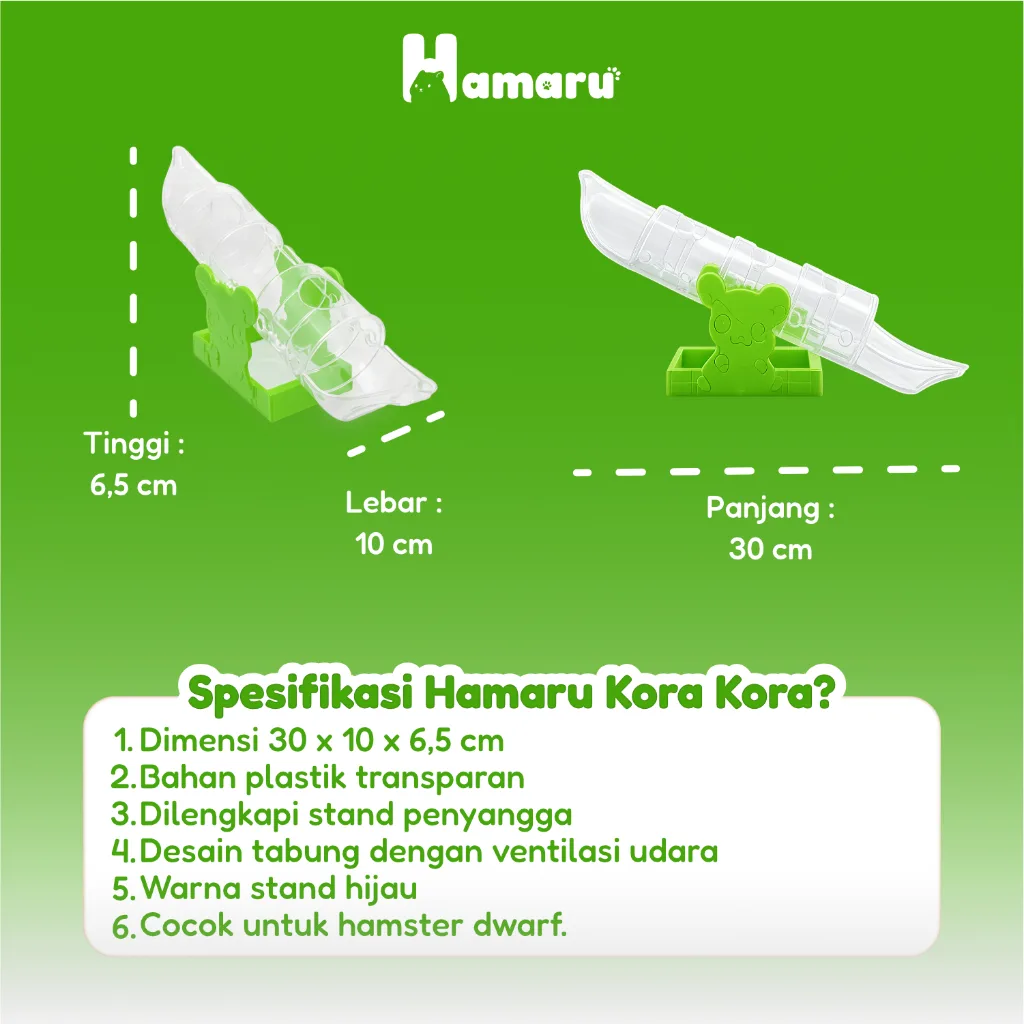 Hamaru Kora Kora Tunnel Hamster Mainan Terowongan Hamster Transparan Dengan Stand