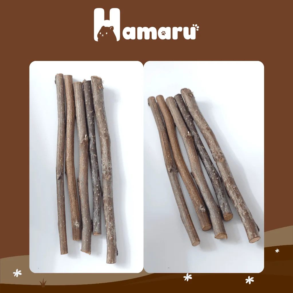HAMARU Apple Chew Stick Kayu Apel Alami Gigitan & Perawatan Gigi Hamster Sugar Glider Marmut