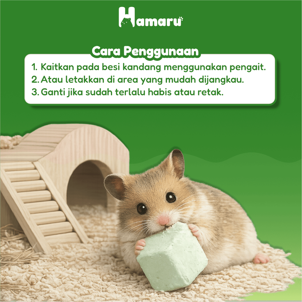 Hamaru Mini Cube Gnawing Batu Asah Gigi Hamster Marmut Sugar Glider