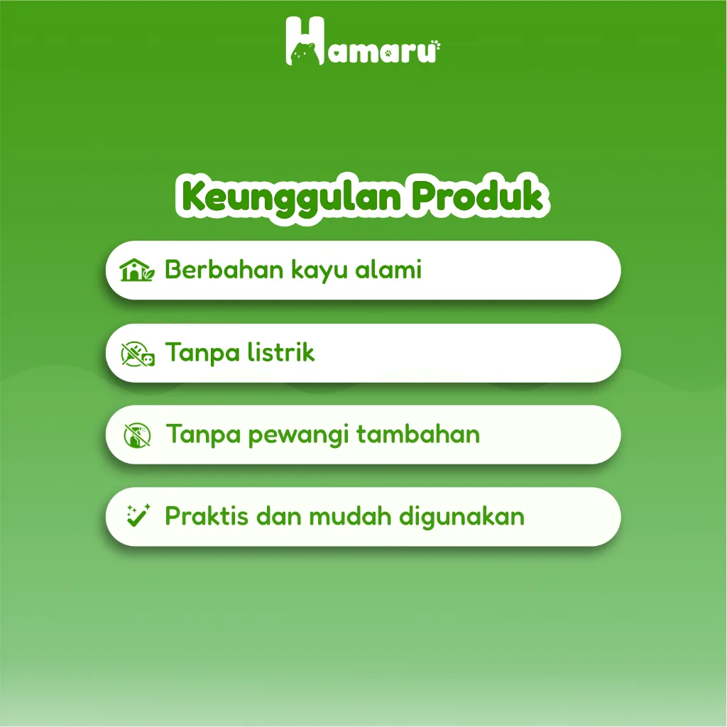 Hamaru Magic Wood Ball Bola Kayu Natural Penghilang Bau Kandang Hamster