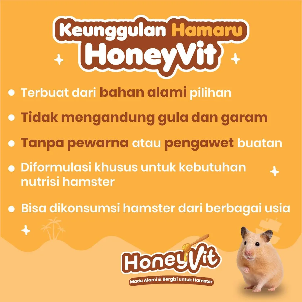 HAMARU HoneyVit Madu Murni Suplemen Hamster dan Hewan Lainnya - 30ML