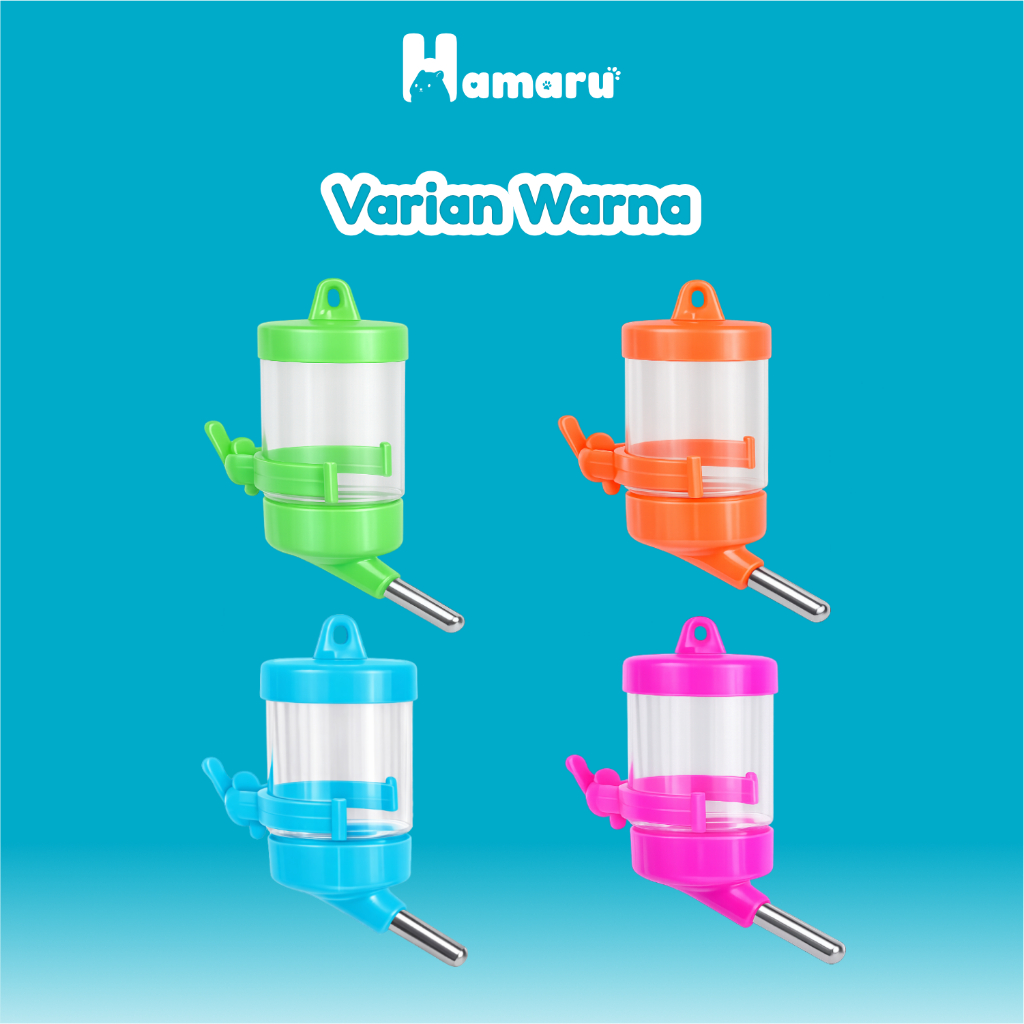Hamaru Dot Bottle Botol Minum Hamster Anti Tumpah Nozzle Stainless Steel - 60ML