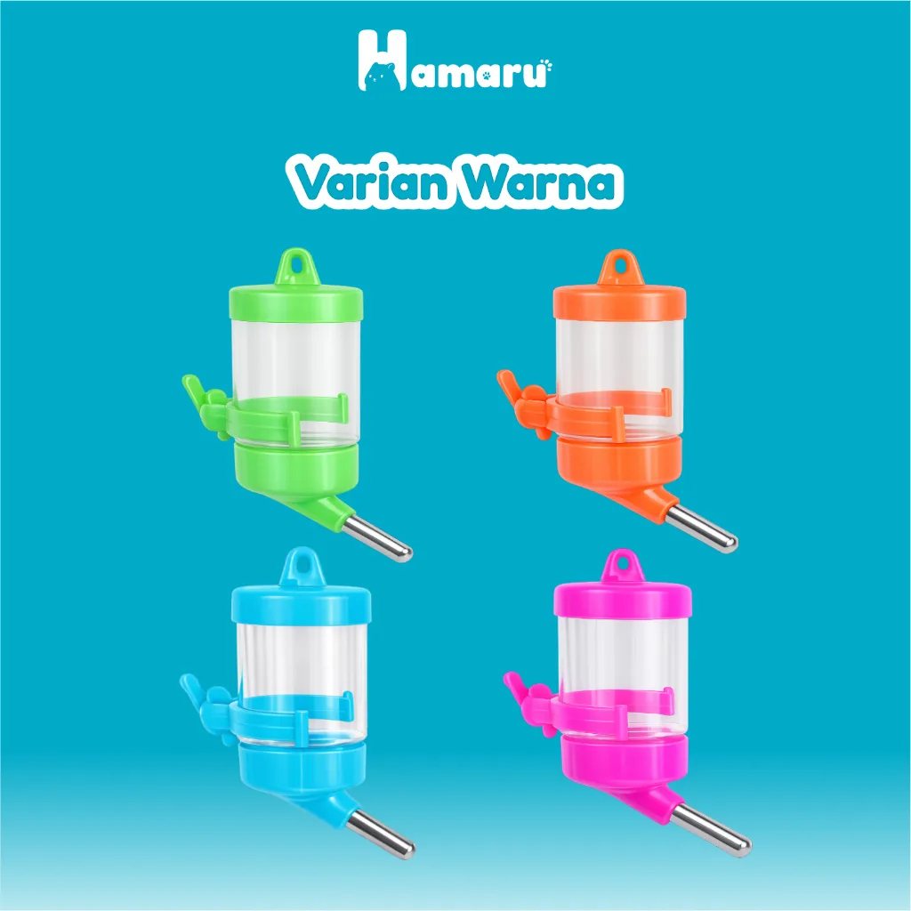 Hamaru Dot Bottle Botol Minum Hamster Anti Tumpah Nozzle Stainless Steel - 60ML