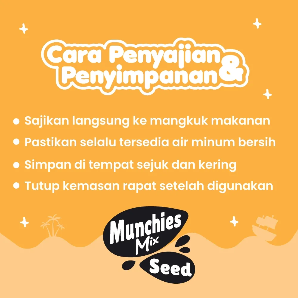 HAMARU Munchies Mix Seed Makanan Hamster Utama Biji Bijian Mix Pakan Lengkap Sehat