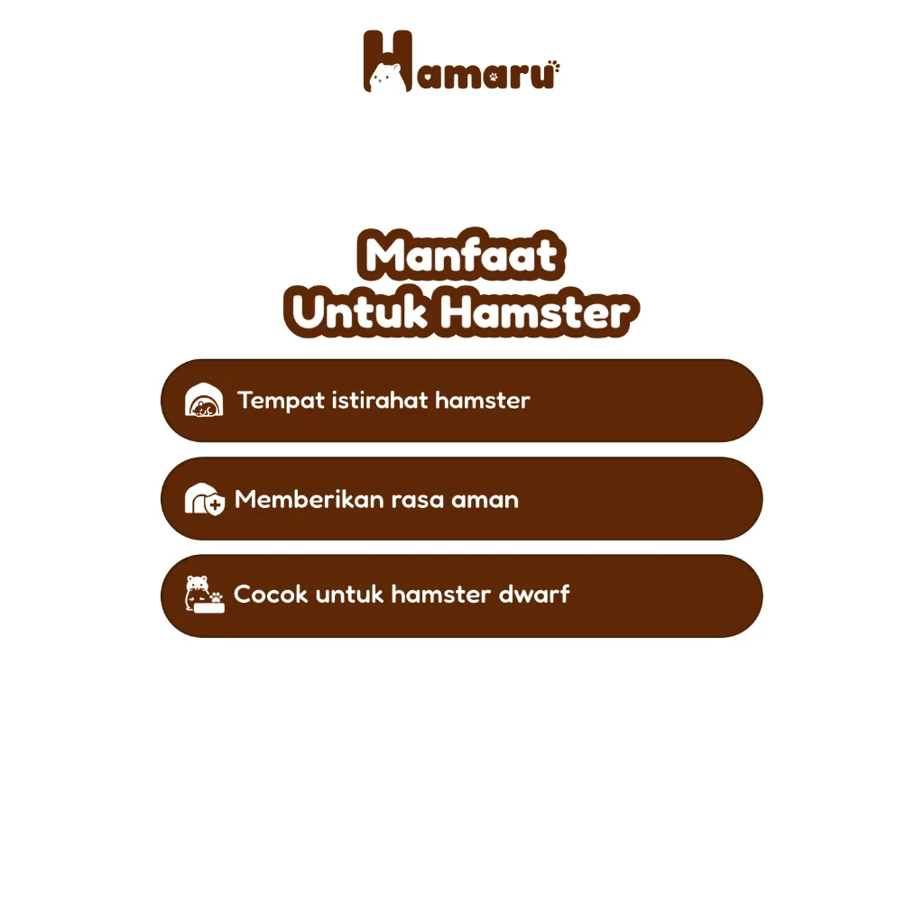 Hamaru Rattan Collection Rumah Hamster Rotan Alami Rumah Hiasan Kandang Hewan Kecil - Rotan Pouch