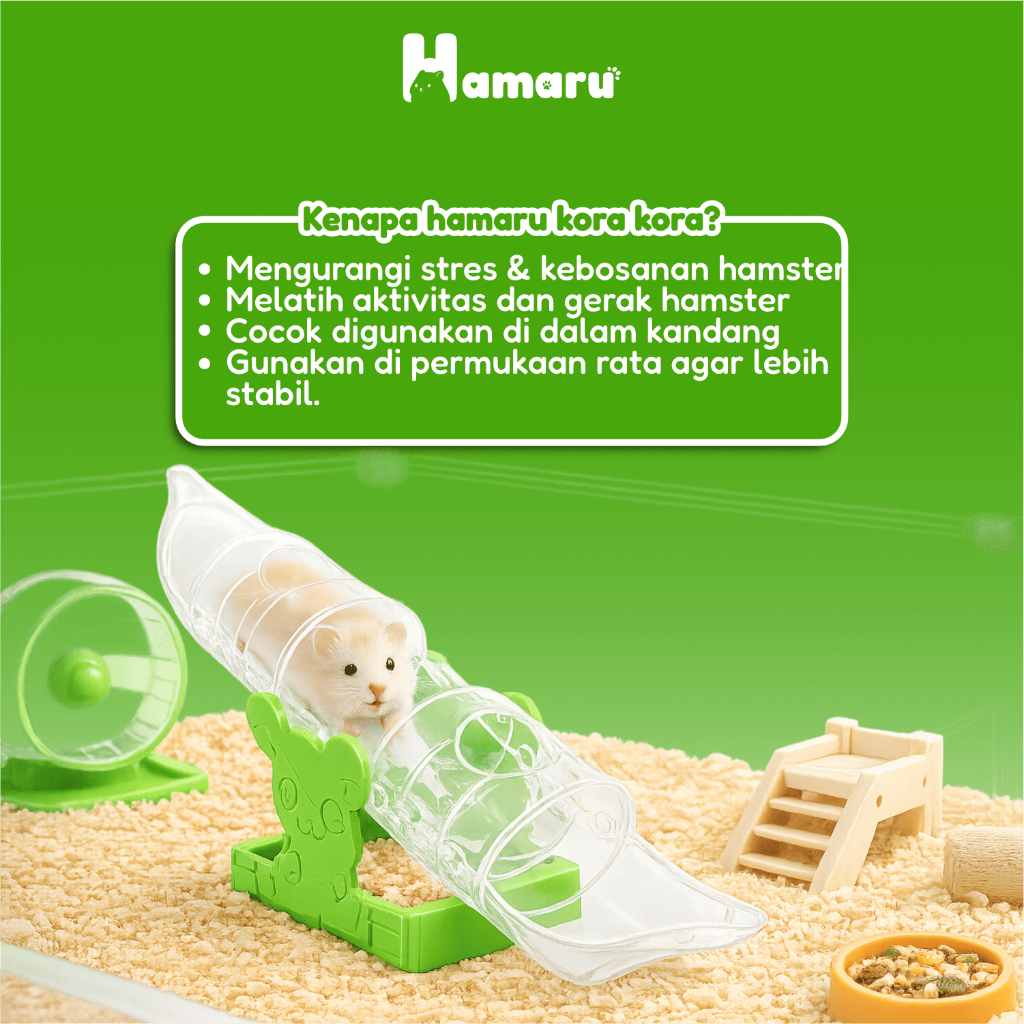 Hamaru Kora Kora Tunnel Hamster Mainan Terowongan Hamster Transparan Dengan Stand