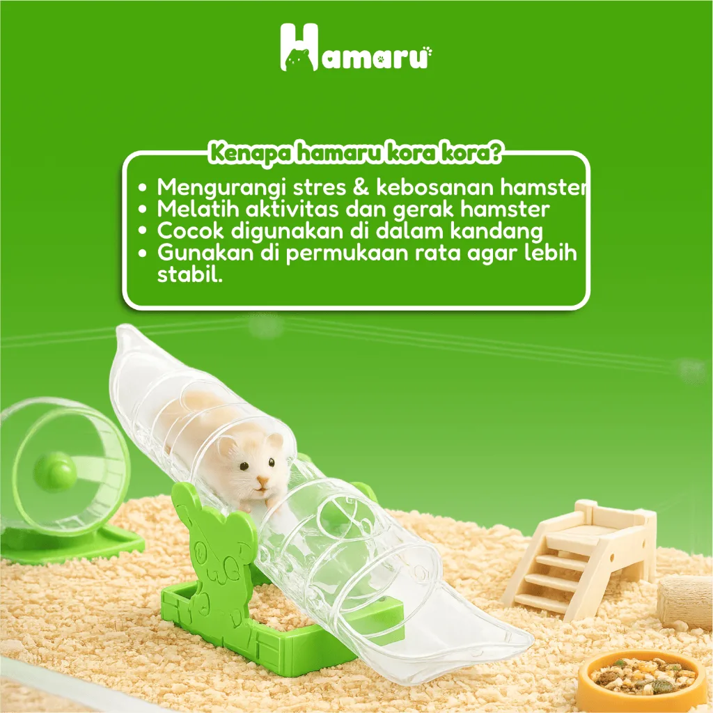 Hamaru Kora Kora Tunnel Hamster Mainan Terowongan Hamster Transparan Dengan Stand