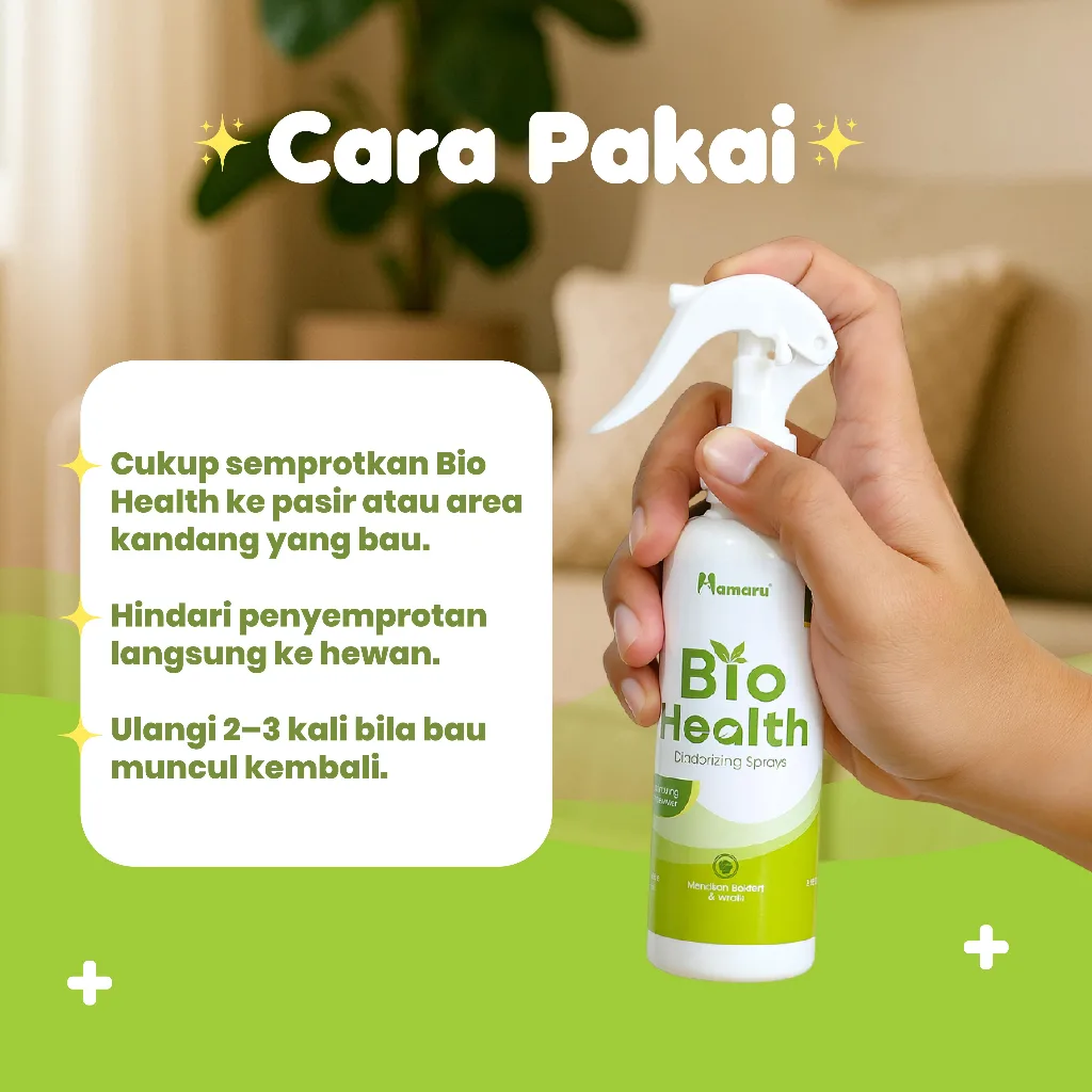 HAMARU Bio Health Spray Disinfectant Pembersih Kandang Hewan Organik Hamster Sugar Glider - 250ml