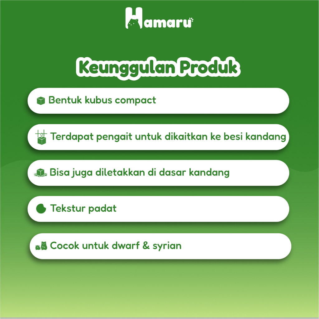 Hamaru Mini Cube Gnawing Batu Asah Gigi Hamster Marmut Sugar Glider