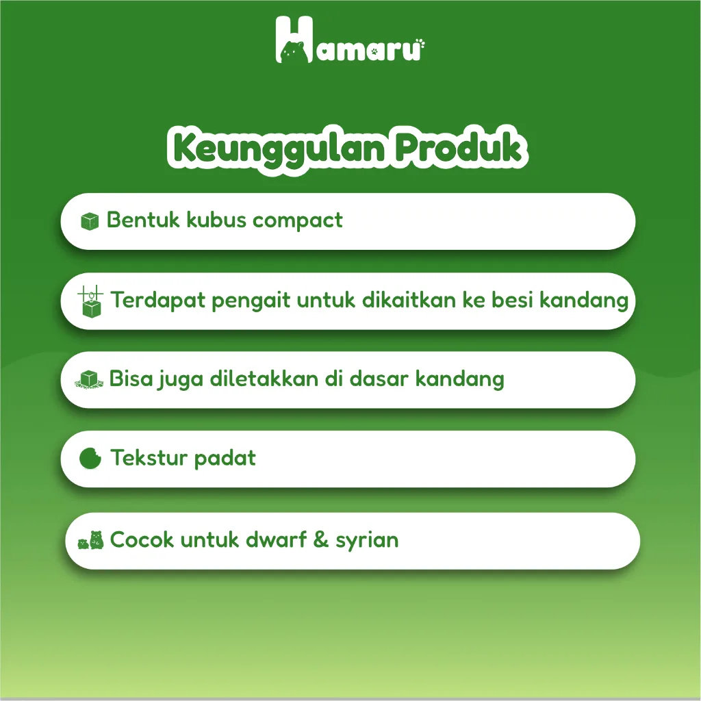 Hamaru Mini Cube Gnawing Batu Asah Gigi Hamster Marmut Sugar Glider