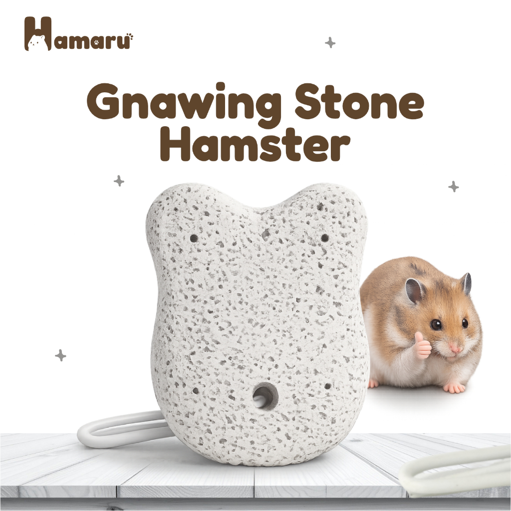 Hamaru Gnawing Stone Hamster Batu Gigit Mineral Alami Asah Gigi Anti Gigi Panjang Aman