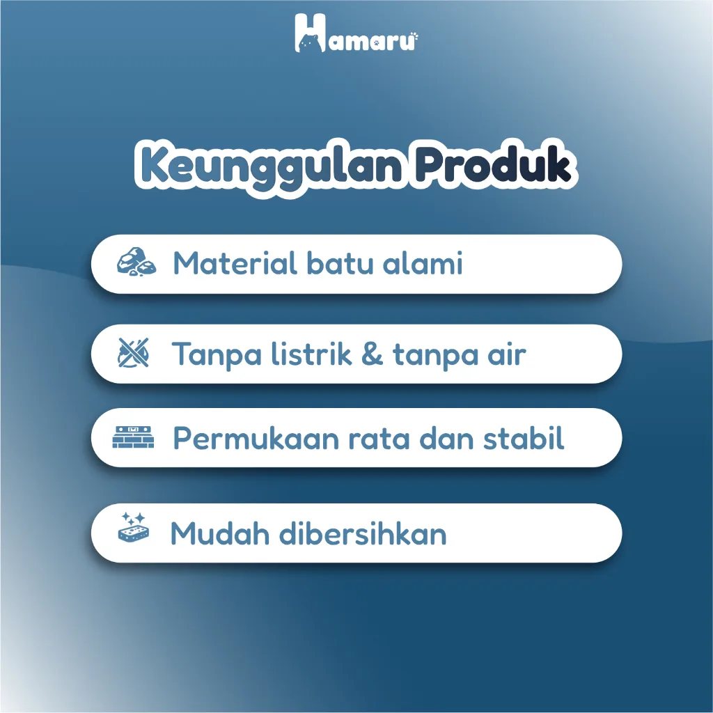 Hamaru Cooling Pad Hamster Marmer Alas Dingin Batu Natural