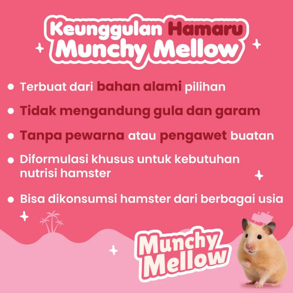 HAMARU Snack Hamster Munchy Mellow Mini Marshmallow Camilan Cemilan Manis 35g Marmut