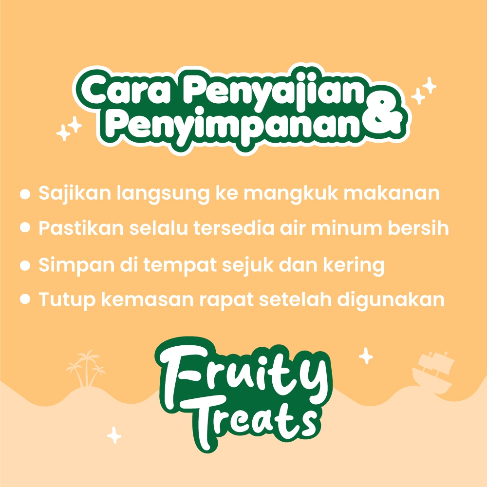 HAMARU Fruity Treats Makanan Hamster Camilan Buah Kering Snack Vitamin Pakan Sehat 50g Marmut
