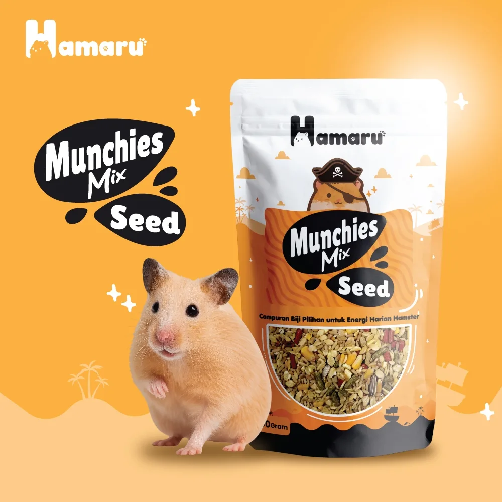 HAMARU Munchies Mix Seed Makanan Hamster Utama Biji Bijian Mix Pakan Lengkap Sehat