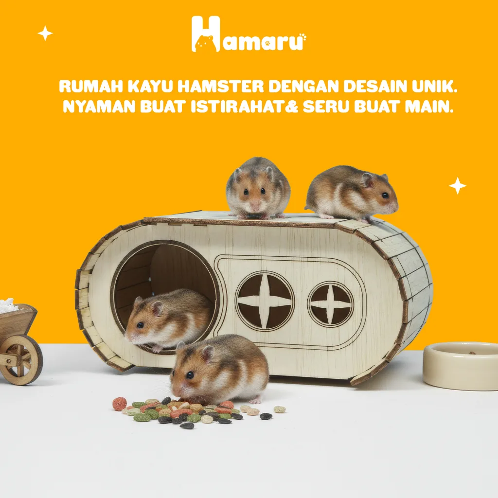 HAMARU Rumah Kayu Hamster DIY Rakitan Murah – Capsule House